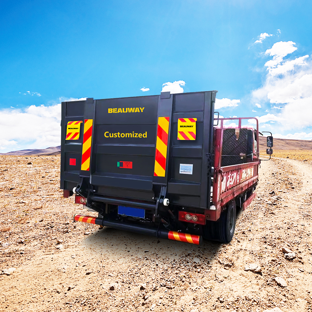 Beauway 500kg Hydraulic Folding Tail Lift – Steel Plate Design for Truck and Warehouse Loading