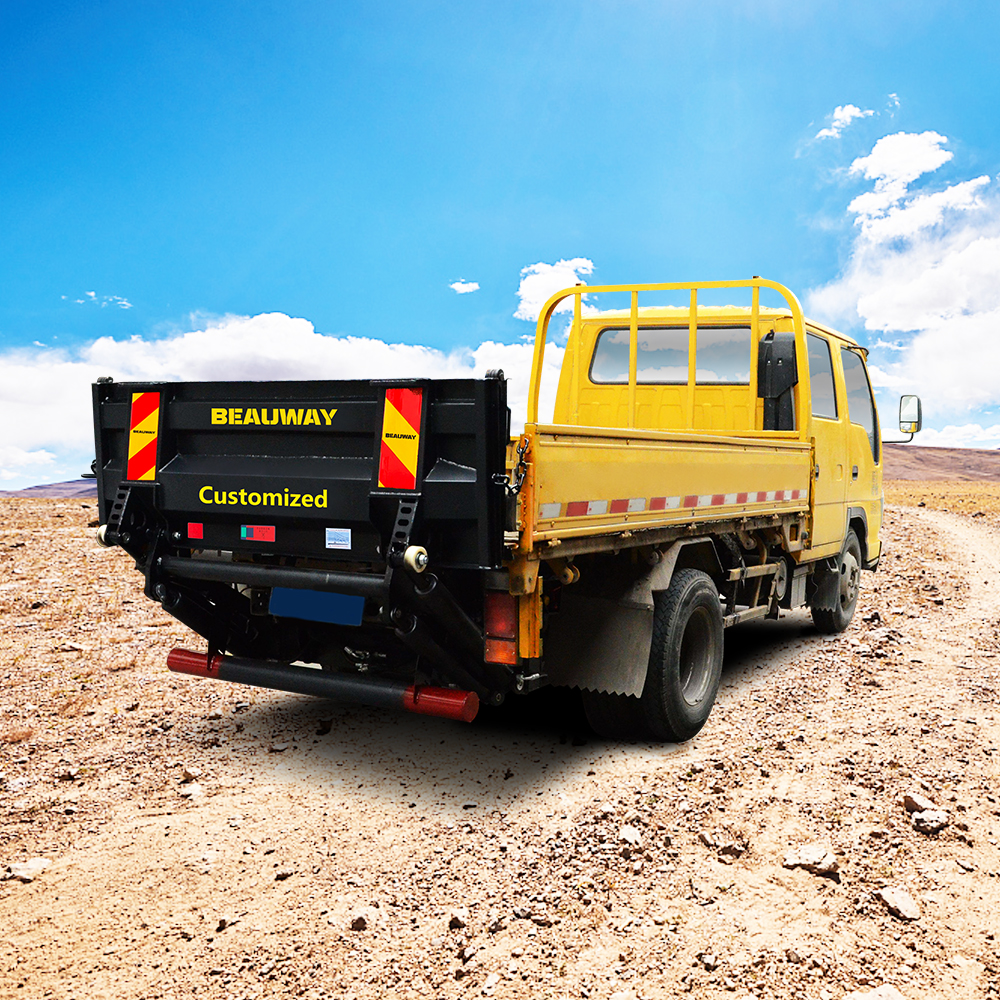 Beauway 500kg Hydraulic Folding Tail Lift – Steel Plate Design for Truck and Warehouse Loading