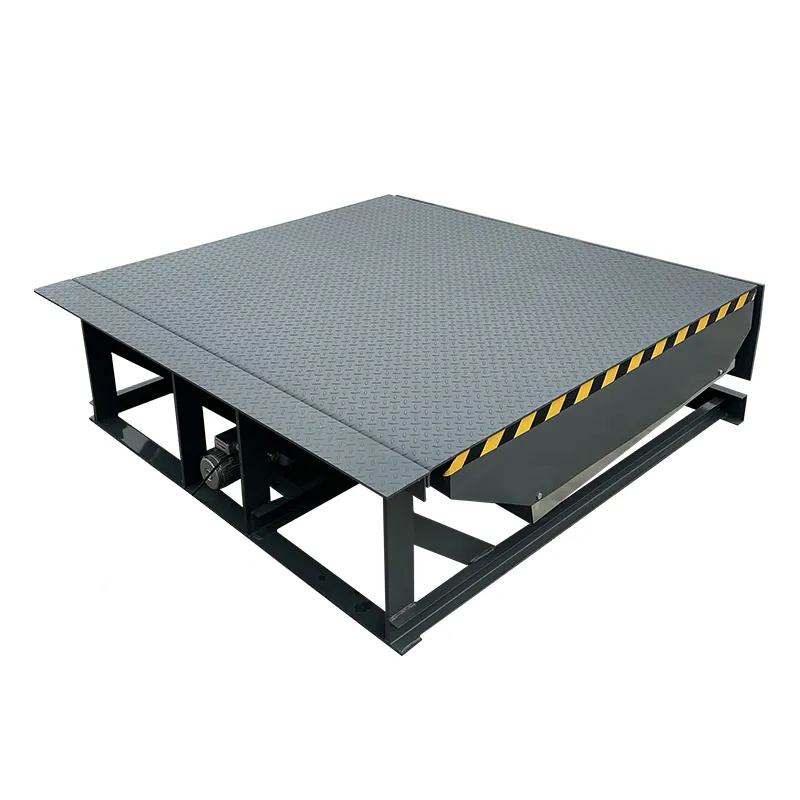 hydraulic dock leveler installed at warehouse loading dock