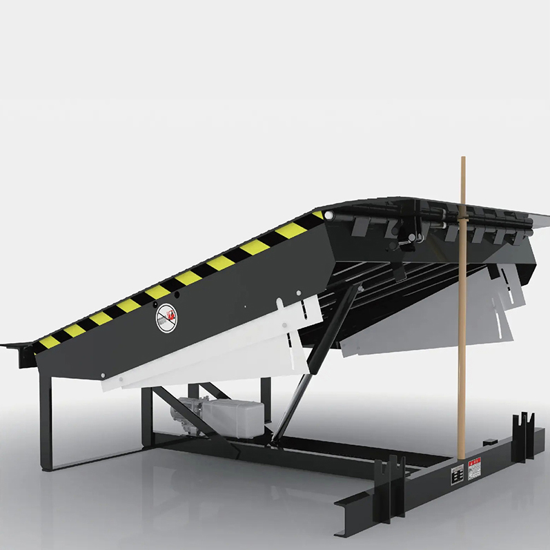 mechanical dock leveler with spring mechanism