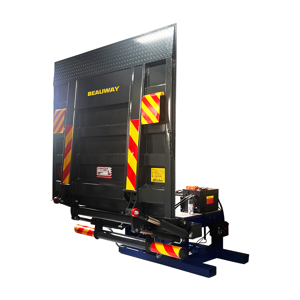 Side view of Beauway hydraulic tailgate lift system
