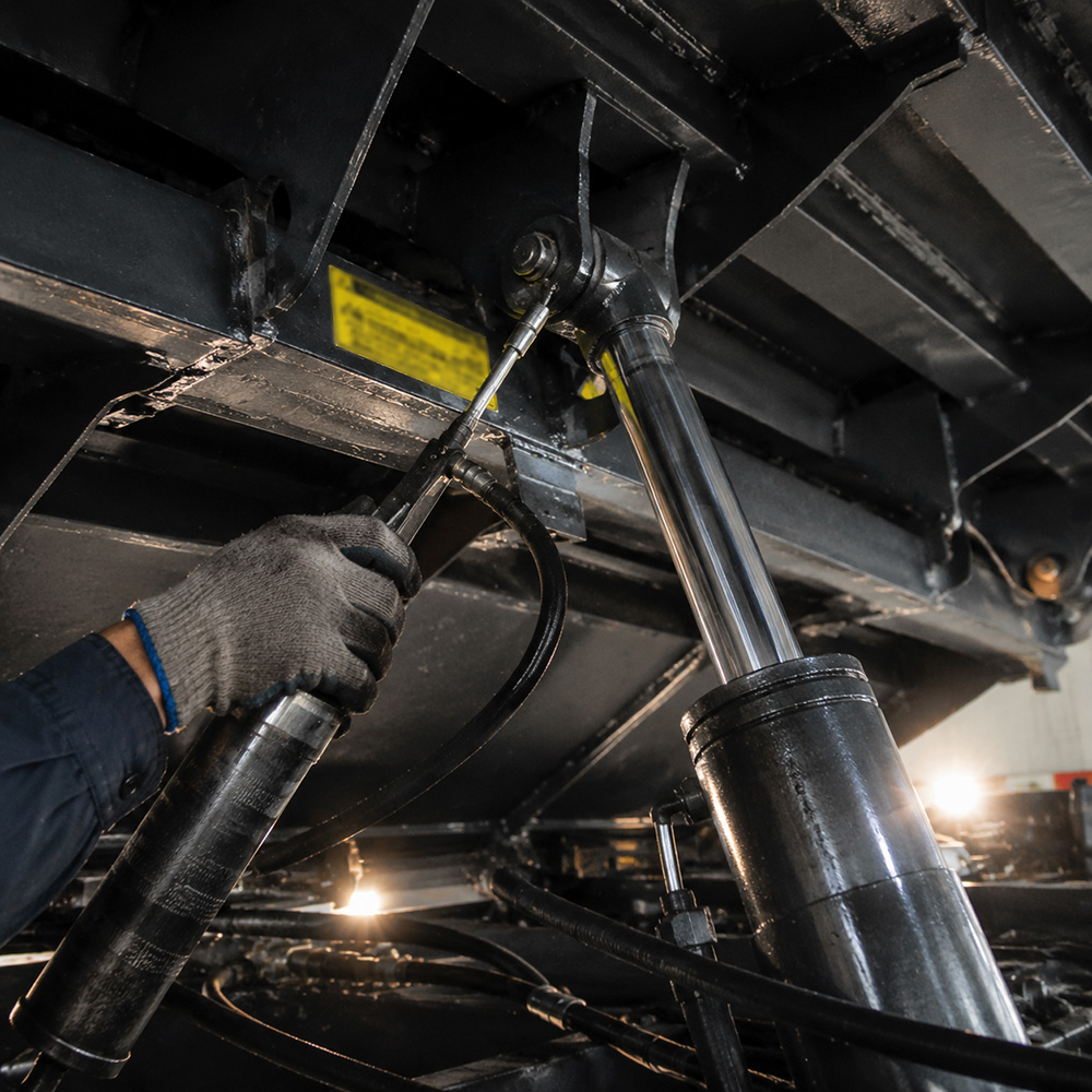 Technician performing dock leveler maintenance cost repair