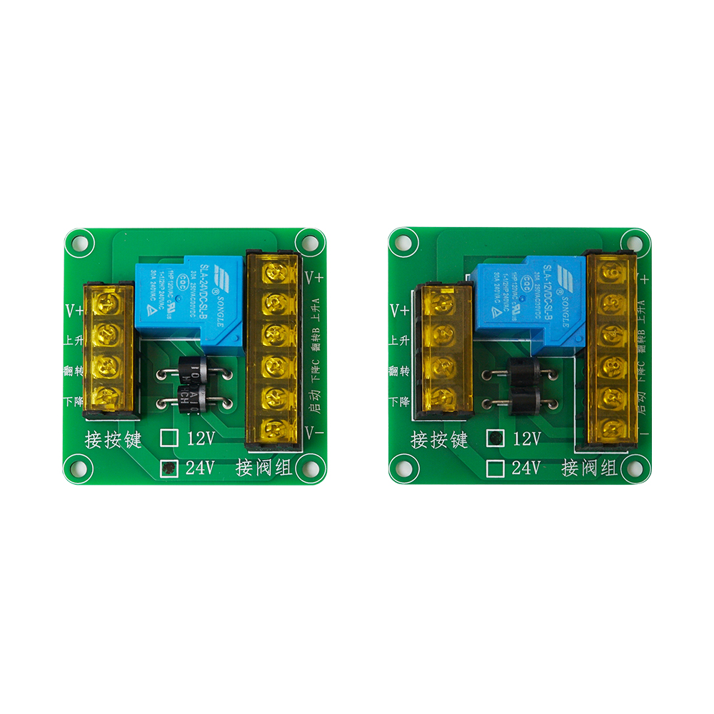 Tail lift control circuit board with clearly labeled terminal connections for fast maintenance and fault isolation